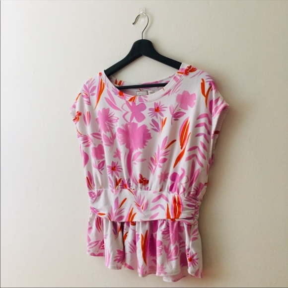 Anthropologie Peplum Floral Top - Picture 4 of 8